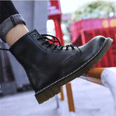 Boots Lace Up Low Heel Casual Ankle Boots For Students-BS01040-Veeddydropshipping